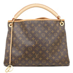 LOUIS VUITTON Artsy MM Monogram Canvas Hobo Bag Brown
