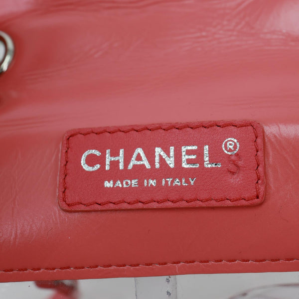 CHANEL Crumpled Crumpled Quilted Calfskin PVC Backpack Pink