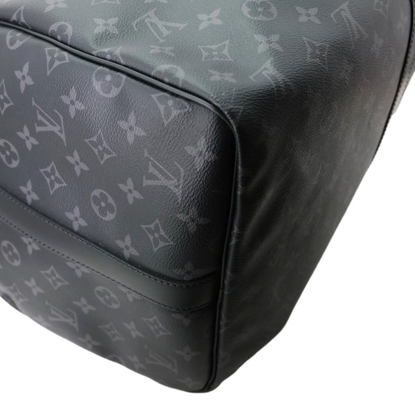 LOUIS VUITTON Keepall 55 Bandouliere Monogram Eclipse Travel Bag Black