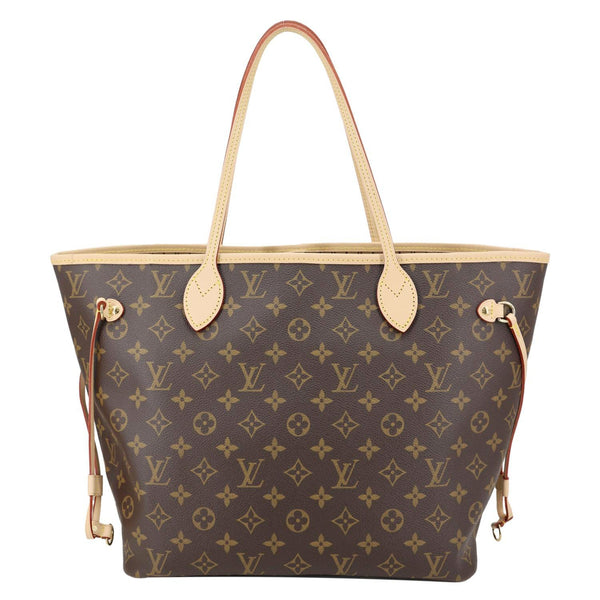 LOUIS VUITTON Neverfull MM Monogram Canvas Tote Bag Brown