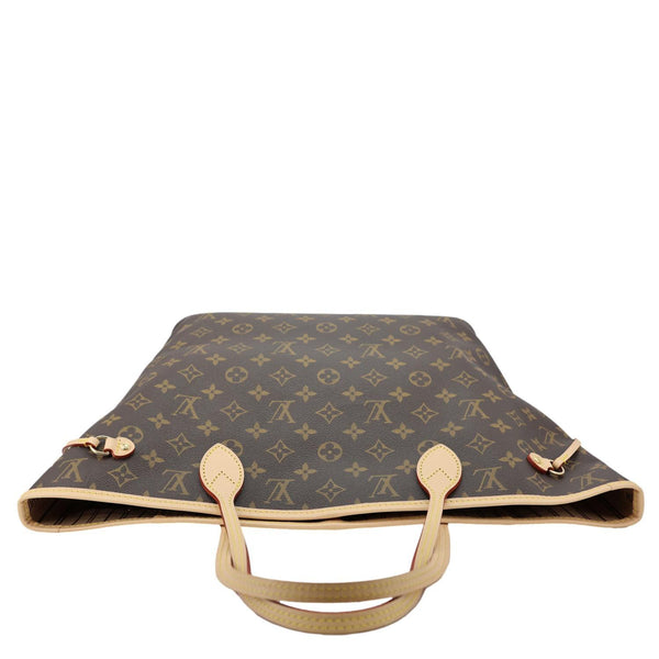 LOUIS VUITTON Neverfull MM Monogram Canvas Tote Bag Brown