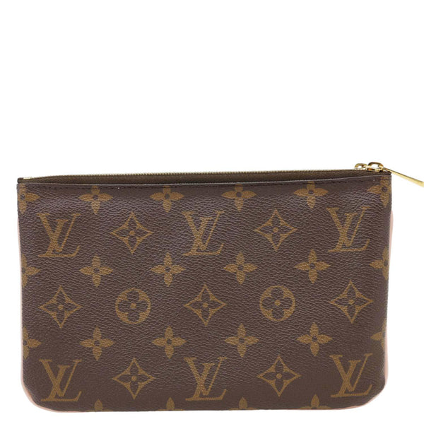 LOUIS VUITTON Blooming Flowers Pochette Monogram Canvas Chain Crossbody Bag Brown