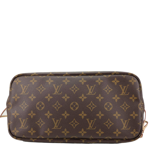 LOUIS VUITTON Neverfull MM Monogram Canvas Tote Bag Brown