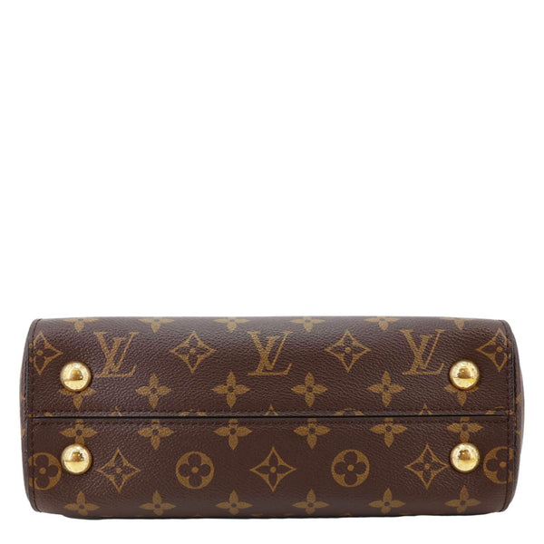 LOUIS VUITTON Cluny BB Monogram Canvas Crossbody Bag Brown