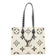 LOUIS VUITTON Onthego Jungle GM Giant Monogram Canvas Tote Shoulder Bag White