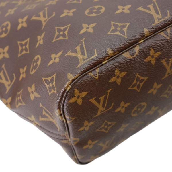 LOUIS VUITTON Neverfull MM Monogram Canvas Tote Bag Brown