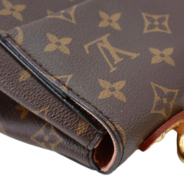 LOUIS VUITTON Cluny BB Monogram Canvas Crossbody Bag Brown