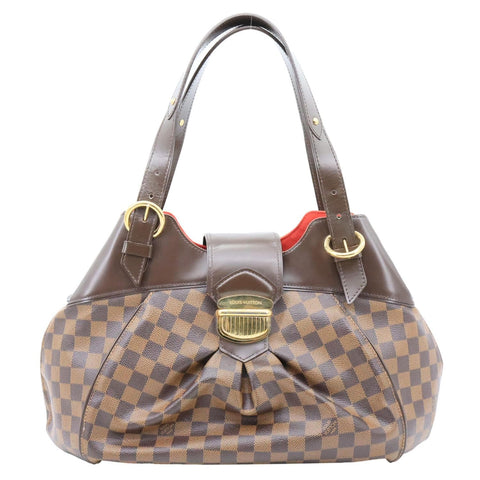 LOUIS VUITTON Sistina MM Damier Ebene Shoulder Bag Brown