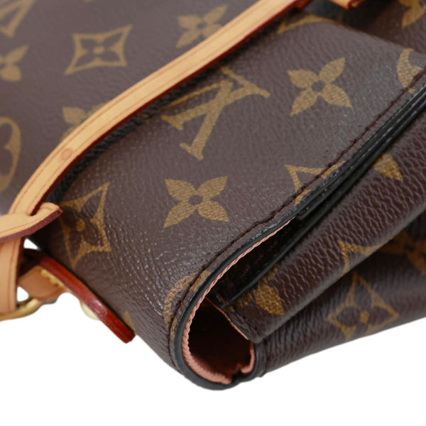 LOUIS VUITTON Cluny BB Monogram Canvas Crossbody Bag Brown