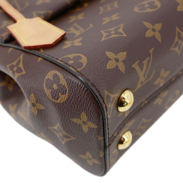 LOUIS VUITTON Cluny BB Monogram Canvas Crossbody Bag Brown