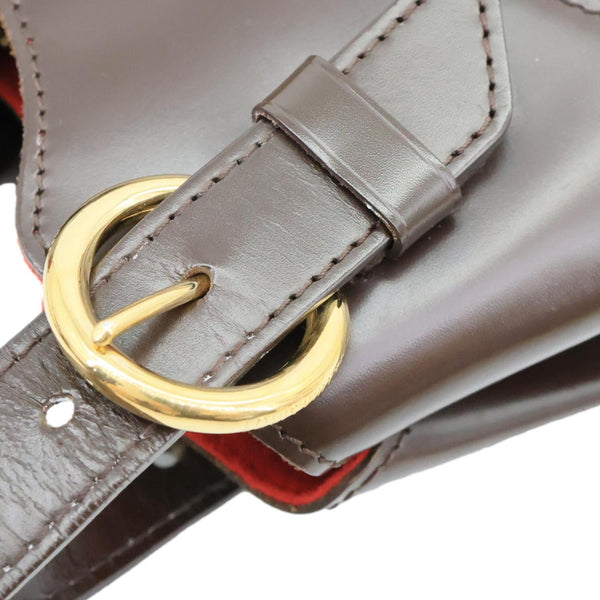 LOUIS VUITTON Sistina MM Damier Ebene Shoulder Bag Brown
