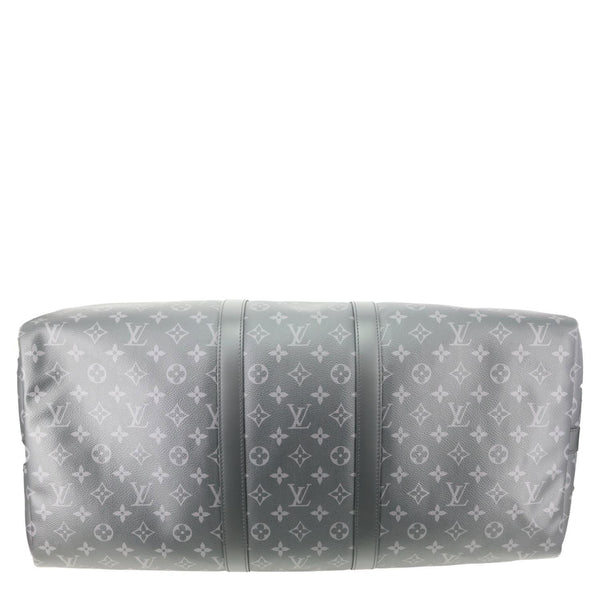 LOUIS VUITTON Keepall 55 Bandouliere Monogram Eclipse Travel Bag Black
