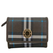 BURBERRY Tri-Fold Small Vintage Check Canvas Wallet Grey