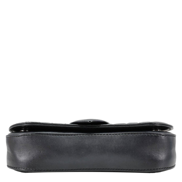 PRADA Sidonie Mini Diagramme Quilted Leather Chain Crossbody Bag Black