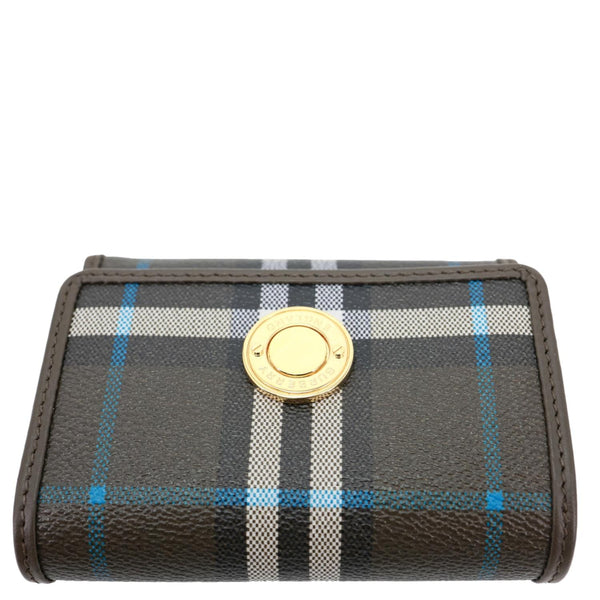 BURBERRY Tri-Fold Small Vintage Check Canvas Wallet Grey