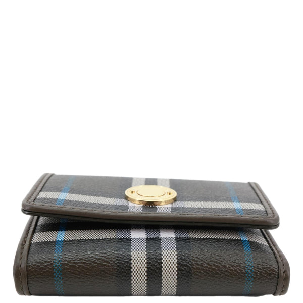BURBERRY Tri-Fold Small Vintage Check Canvas Wallet Grey