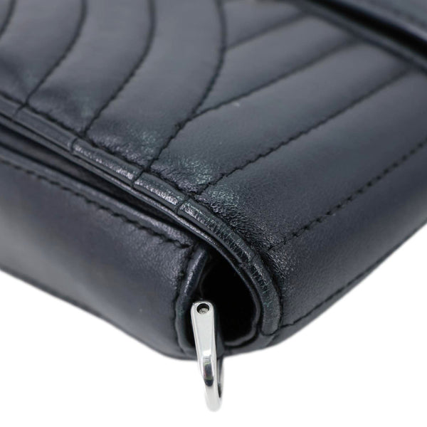 PRADA Sidonie Mini Diagramme Quilted Leather Chain Crossbody Bag Black
