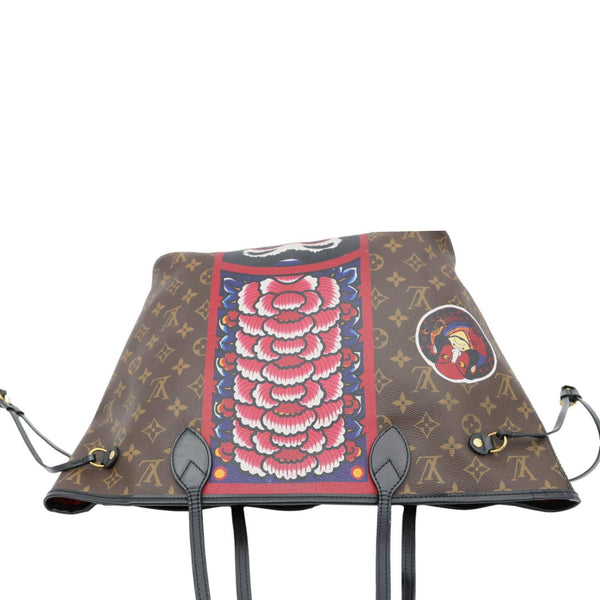 LOUIS VUITTON Neverfull Kabuki MM Monogram Canvas Tote Bag Brown
