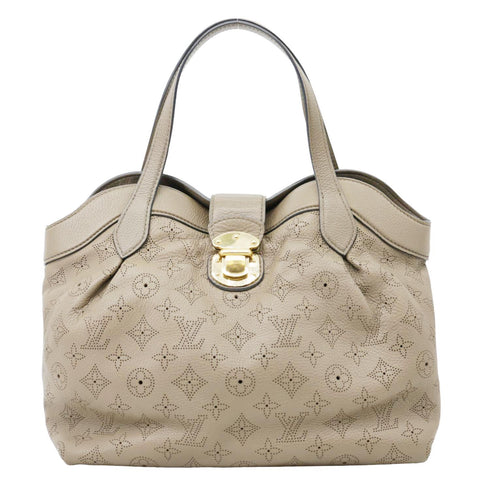 LOUIS VUITTON Cirrus PM Mahina Leather Hobo Bag Taupe