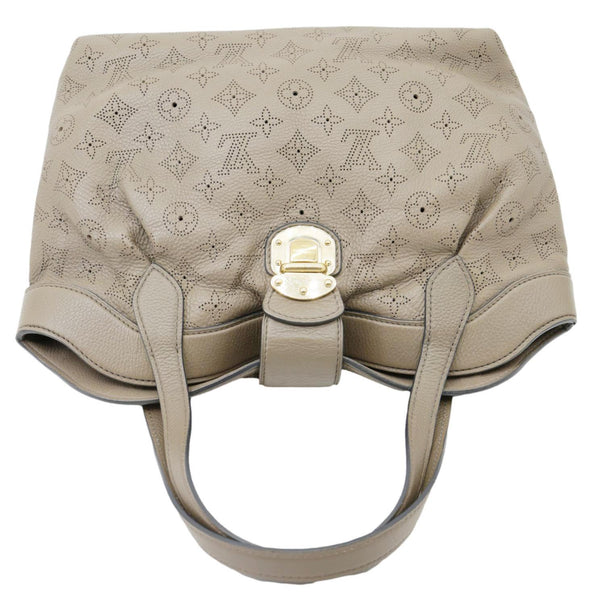 LOUIS VUITTON Cirrus PM Mahina Leather Hobo Bag Taupe