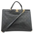 CHANEL Chic Affinity CC Quilted Leather Tote Shoulder Bag Black