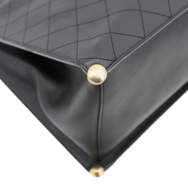 CHANEL Chic Affinity CC Quilted Leather Tote Shoulder Bag Black