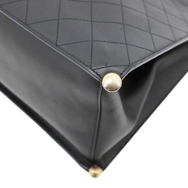 CHANEL Chic Affinity CC Quilted Leather Tote Shoulder Bag Black