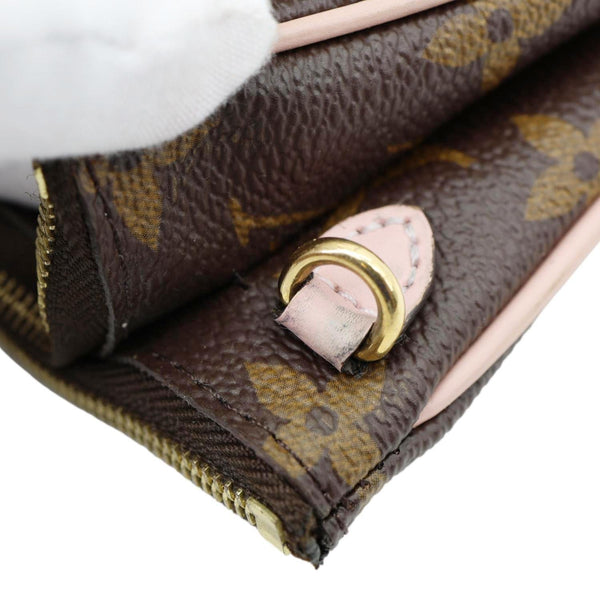 LOUIS VUITTON Blooming Flowers Pochette Monogram Canvas Chain Crossbody Bag Brown