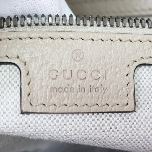 GUCCI Flap Interlocking G Patch GG Supreme Canvas Drawstring Backpack Off White 674147