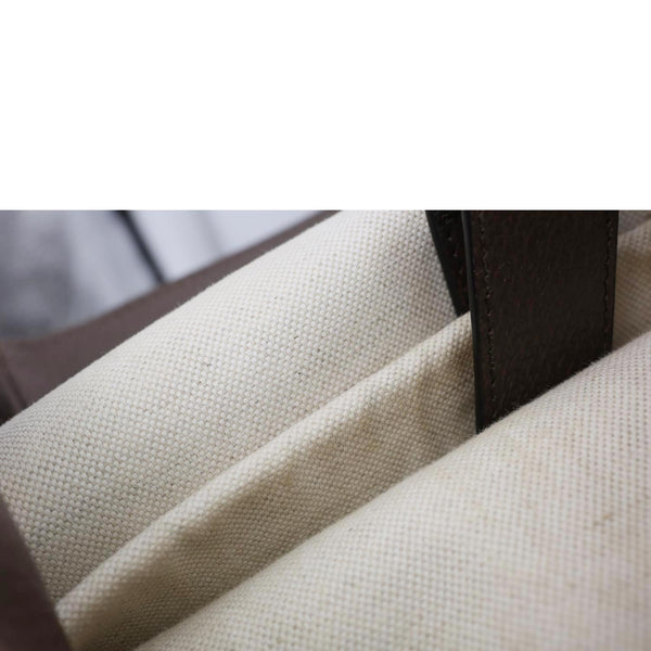 GUCCI Jumbo Double Buckle Dollar Web GG Canvas Backpack Beige 678829