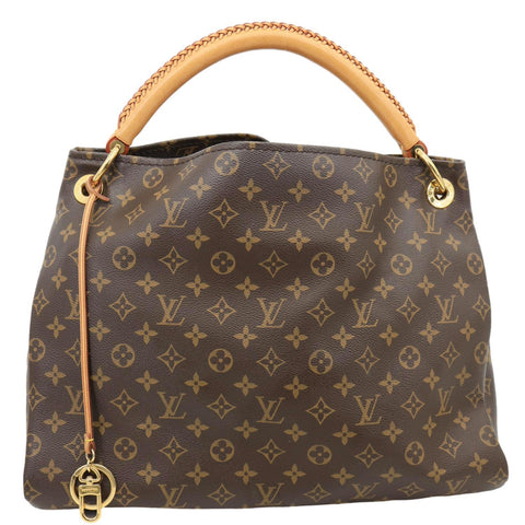 LOUIS VUITTON Artsy MM Monogram Canvas Hobo Bag Brown