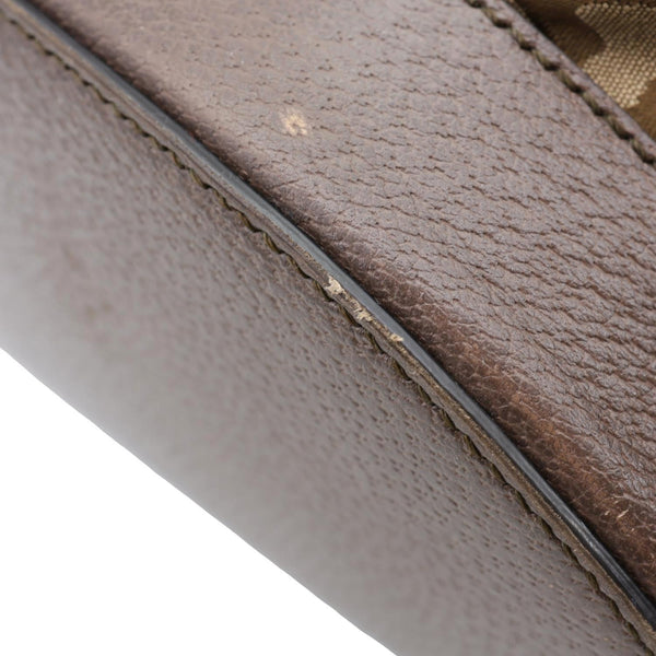 GUCCI Jumbo Double Buckle Dollar Web GG Canvas Backpack Beige 678829