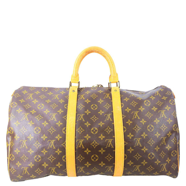 LOUIS VUITTON Keepall 50 Monogram Canvas Travel Bag Brown
