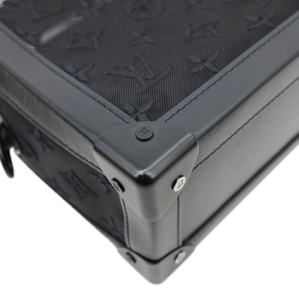 LOUIS VUITTON Soft Trunk Monogram Mesh Crossbody Bag Black