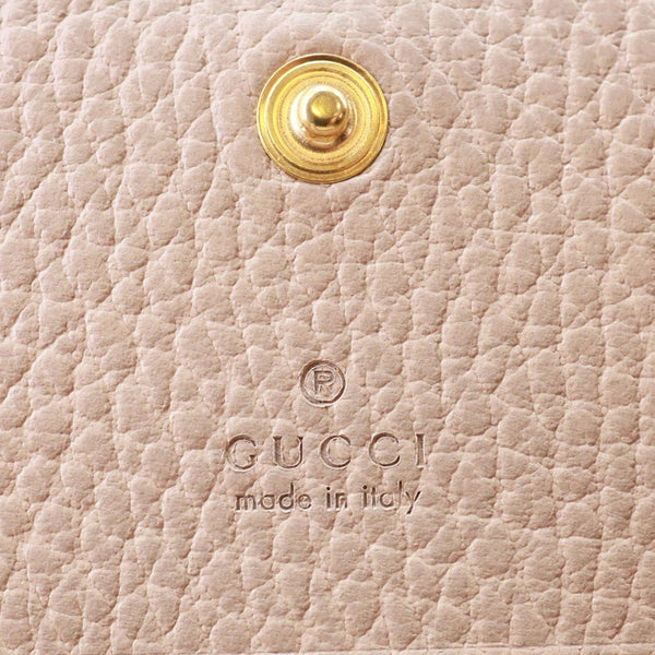GUCCI Dollar Calfskin GG Supreme Monogram Card Case Wallet Cream 141415