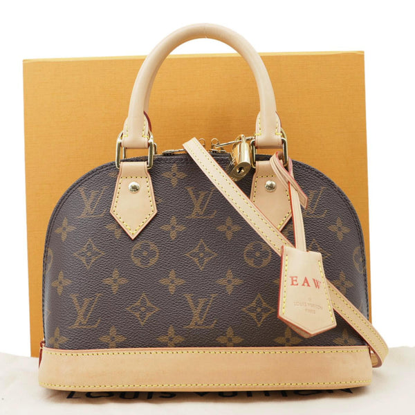 LOUIS VUITTON Alma BB Monogram Canvas Crossbody Bag Brown