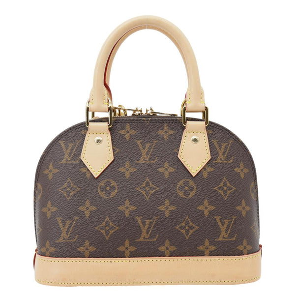 LOUIS VUITTON Alma BB Monogram Canvas Crossbody Bag Brown