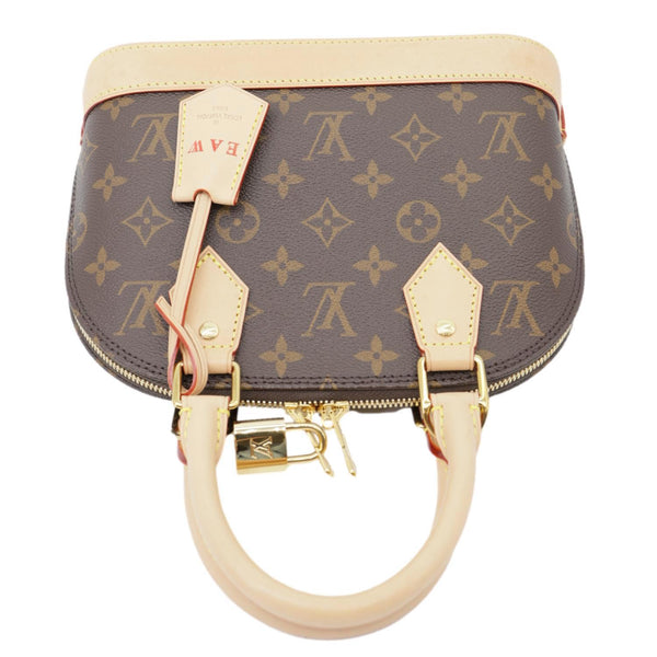LOUIS VUITTON Alma BB Monogram Canvas Crossbody Bag Brown