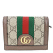 GUCCI Ophidia GG Card Case Wallet Beige 523155