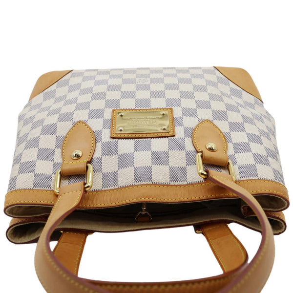 LOUIS VUITTON Hampstead PM Damier Azur Satchel Bag White