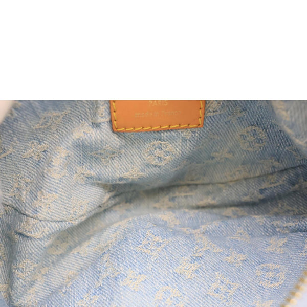 LOUIS VUITTON Loop Monogram Denim Shoulder Bag Light Blue