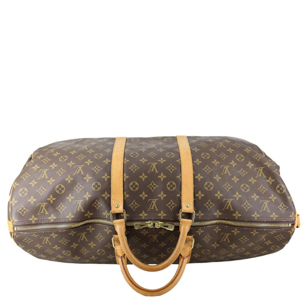 LOUIS VUITTON Keepall 60 Bandouliere Monogram Canvas Travel Bag Brown