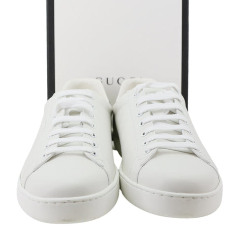 GUCCI Ace Interlocking G Perforated Calfskin Leather Sneakers White 718759