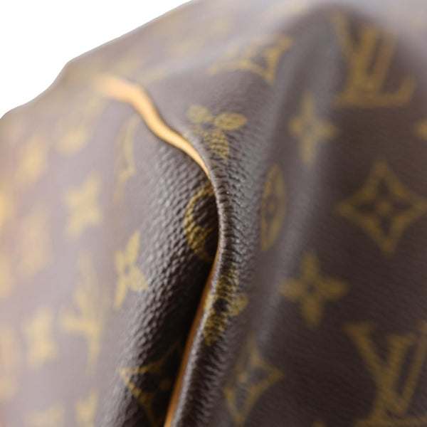 LOUIS VUITTON Keepall 60 Bandouliere Monogram Canvas Travel Bag Brown