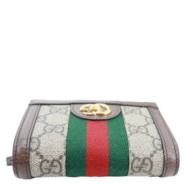 GUCCI Ophidia GG Card Case Wallet Beige 523155