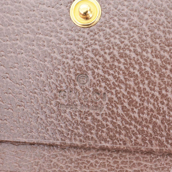 GUCCI Ophidia GG Card Case Wallet Beige 523155