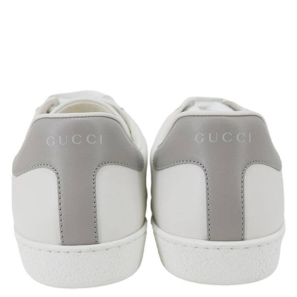 GUCCI Ace Interlocking G Perforated Calfskin Leather Sneakers White 718759