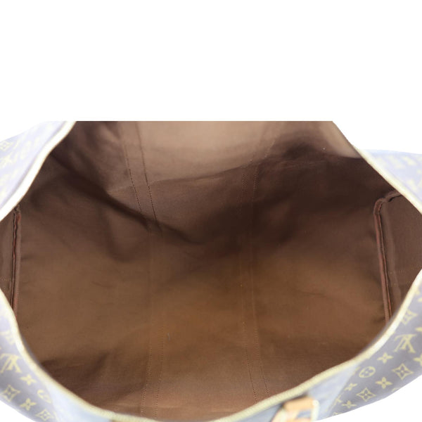 LOUIS VUITTON Keepall 60 Bandouliere Monogram Canvas Travel Bag Brown