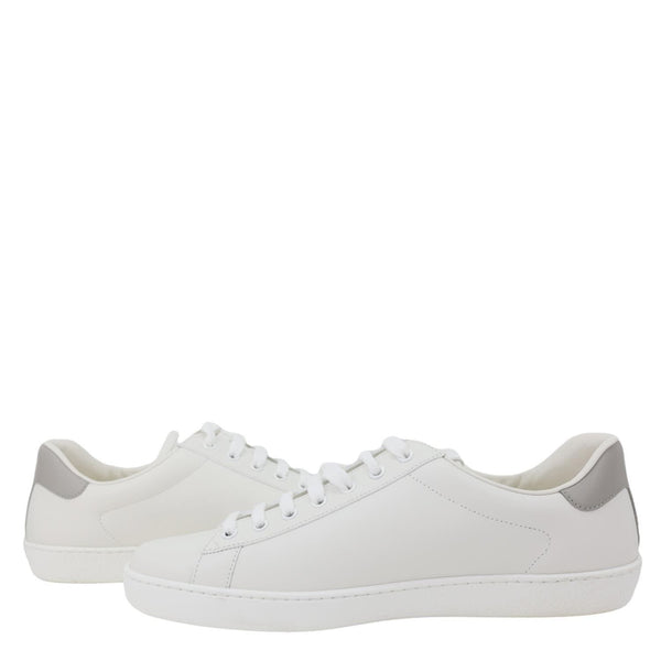 GUCCI Ace Interlocking G Perforated Calfskin Leather Sneakers White 718759
