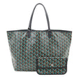 GOYARD Saint Louis Claire Voie PM Canvas Tote Shoulder Bag Turquoise